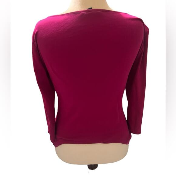 Lauren Ralph Lauren Long Sleeve Round/Scoop Neck Top - Large - Picture 2 of 7